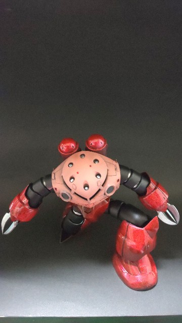 ガンプラ】HGUCシャア専用ズゴック完成！ キャンディ大理石風塗装で