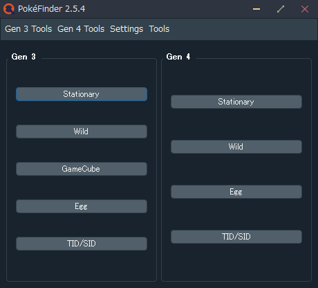 PokeFinderとるいーじしーど/3genSearchによる目標seed検索