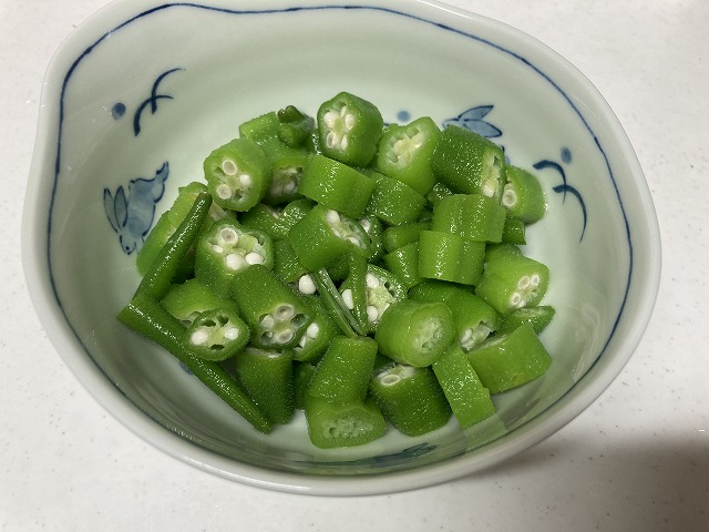 丸オクラ「エメラルド」 収穫したオクラを調理!
