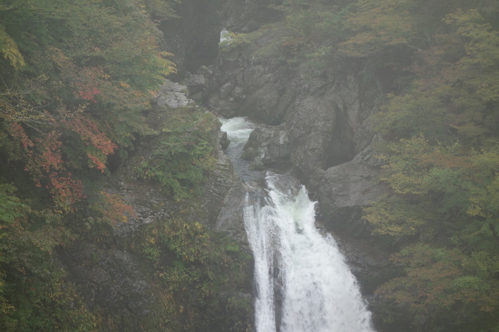 滝見台から見る秋保大滝（上部）