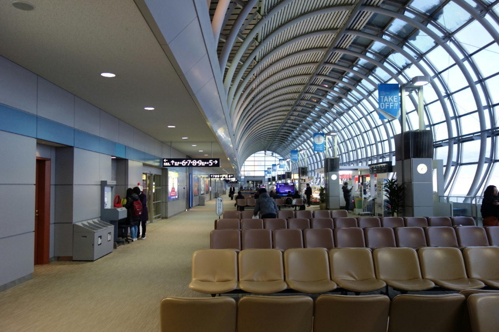 仙台国際空港 制限区域内(平成30年1月23日) 仙台国際空港での制限区域内の様子(平成30年1月23日)