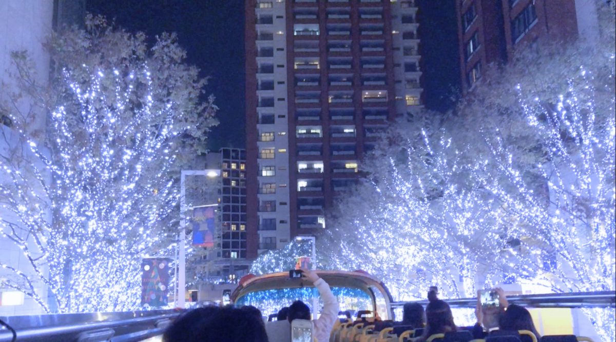 オススメ 東京スカイバスに１人で乗ってみた しかもクリスマスイルミネーションコース あなっちゃん旅行記
