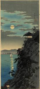高橋松亭-石山之月 高橋松亭-石山之月