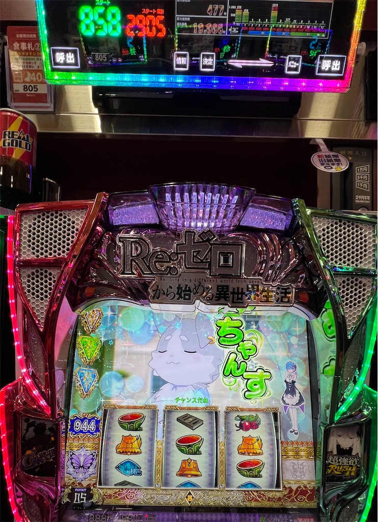 期待値無い駆け抜け後スマスロリゼロ2打ったらフリーズの