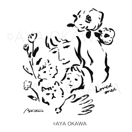 おしゃれでシンプルな線画