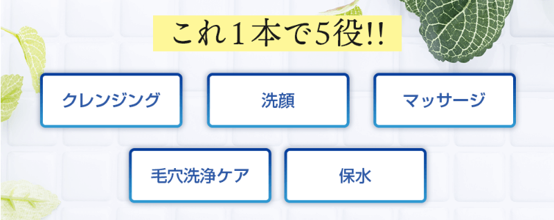 ブレイターWクレンジングリキッドは1台5役