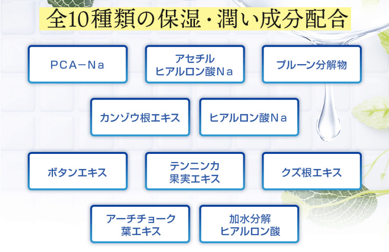 ブレイターWクレンジングリキッドは10種の保湿成分