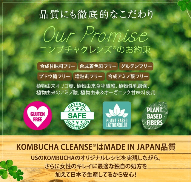 コンブチャクレンズは6つのフリー