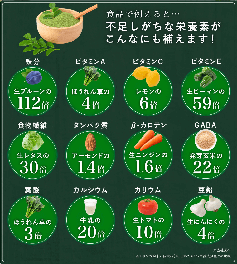 大地をぎゅぎゅっとモリンガ青汁は豊富な栄養素