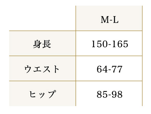 メディクチュールハイサポートレギンスのサイズ