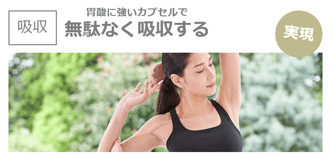 フロウはカプセルで無駄なく吸収