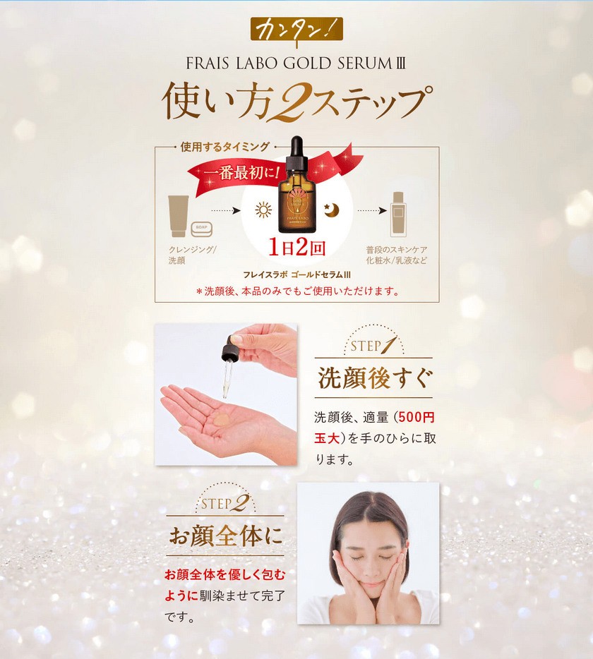 ゴールドセラムⅢの使い方