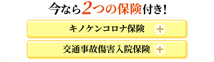 ケルセフィットの公式サイトでは2つの保険がついてくる