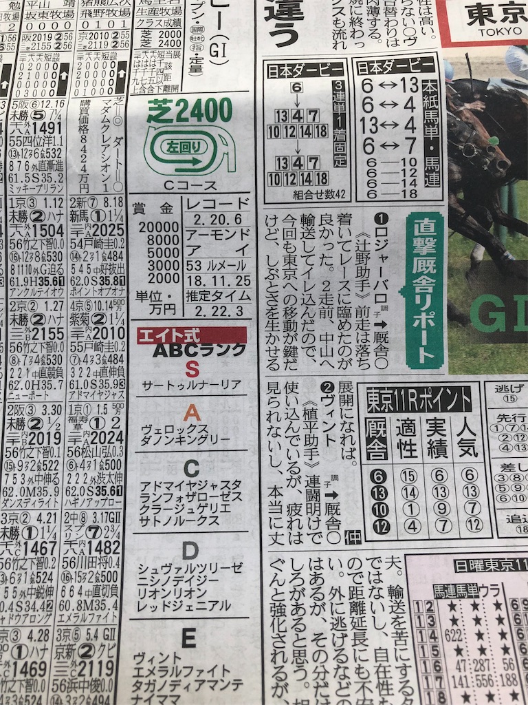 日本ダービー19有力馬ランキング 競馬新聞エイト 東京競馬場に頻繁に行く人の競馬ブログ 日本ダービー19有力馬ランキング 競馬新聞エイト 東京競馬場に頻繁に行く人の競馬ブログ