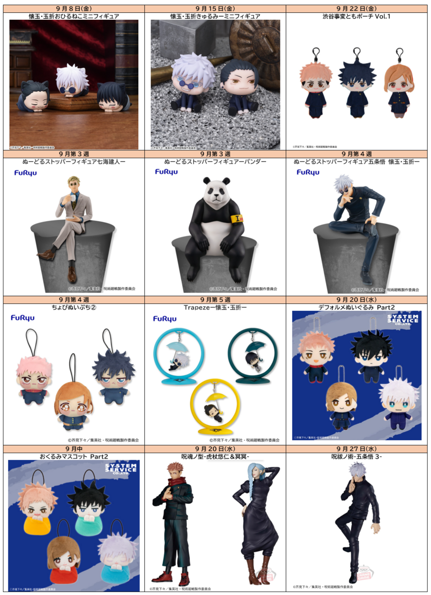 呪術廻戦 プライズ】最新プライズフィギュア NARUTO 鬼滅の刃 呪術廻戦