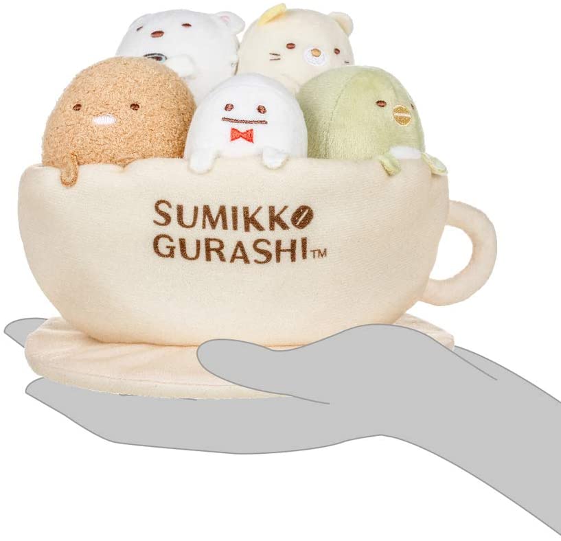 すみっコぐらし ぬいぐるみ 海外限定 カフェ コーヒーカップ てのり