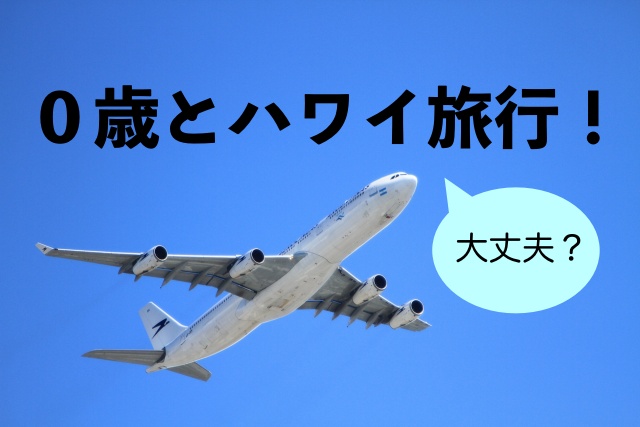 0歳とハワイ旅行 飛行機