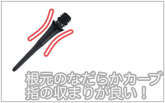 フィットポイントプラスの根元のカーブ