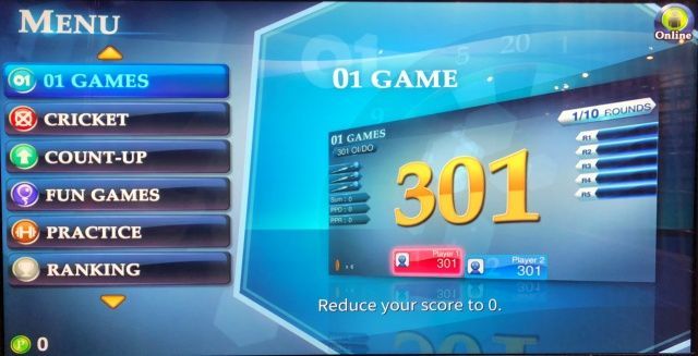 FIDODARTSの操作画面、対応ゲーム