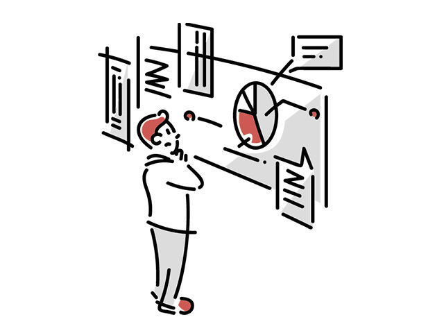 分析する人のイラスト