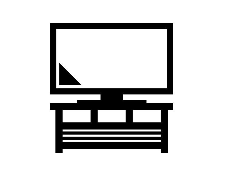 テレビのシルエット画像