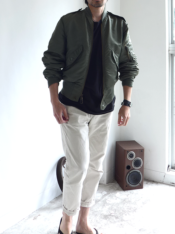 ジャケット・アウター 1975's L2-B Flight Jacket AVIREX アビレックス ジャケット メンズ 50 イヤーズ ウォッシュ