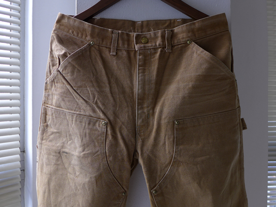 Carhartt double knee ペインターパンツ　vintage Carhartt】Grunge Double Knee Painter Pants 経年変化による色
