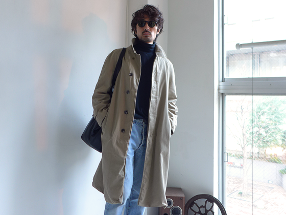 60s【Vintage Aquascutum StainCollar Coat】 1960s Vintage Aquascutum Cotton Stain Collar Coat
