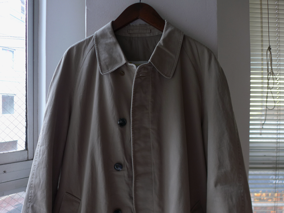 1960s Vintage Aquascutum Cotton Stain Collar Coat