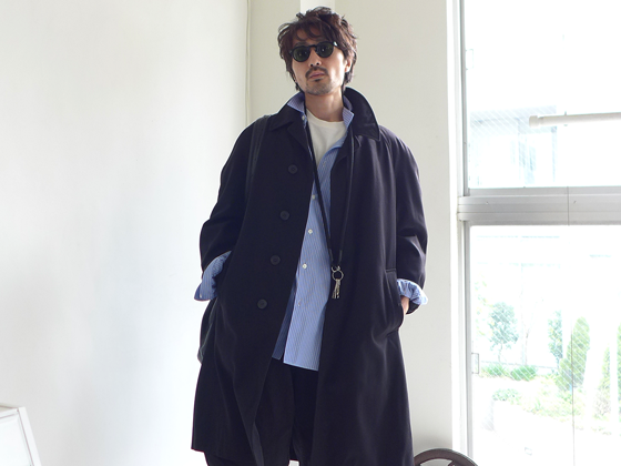 1970s Vintage Burberrys Wool Gabardine Stain Collar Coat Black ヴィンテージ