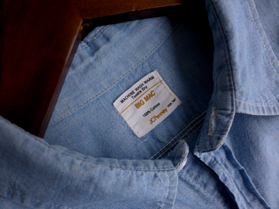 1960～70s Vintage BIG MAC Cotton Chambray Shirt ヴィンテージ