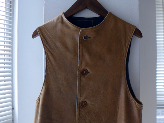1940s Vintage British Army Jerkin Leather Vest ヴィンテージ 1940s Vintage British Army Jerkin Leather Vest ヴィンテージ