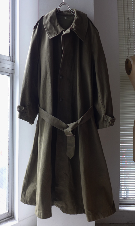 1940~50s Vintage French Army Motorcycle Coat ヴィンテージ 開店記念セール! 1950s モーターサイクルコー m011203 size:2 その他
