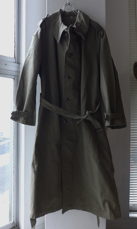 【フランス軍】モーターサイクルコート　ヴィンテージ 1940～50s Vintage French Army Motorcycle Coat Dead Stock