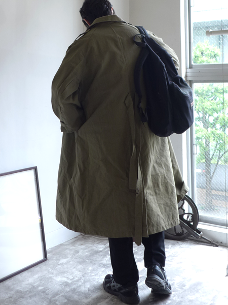 1940～50s Vintage French Army Motorcycle Coat Dead Stock