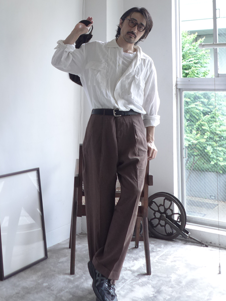 1950s Vintage Rayon Slacks Brown ヴィンテージレーヨン 1950s Vintage Rayon Slacks Brown ヴィンテージレーヨン