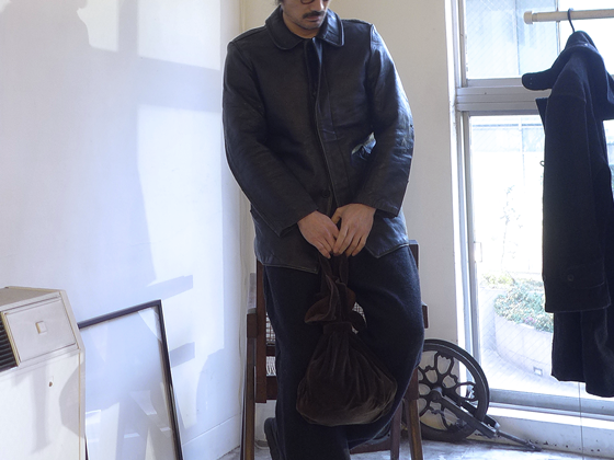 vintage corduroy カーコート ビンテージ40's50's○ピンチバックホースハイドカーコート茶40