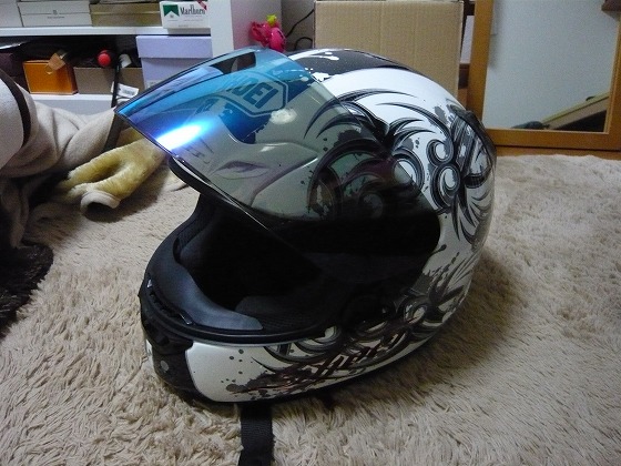 SHOEI ライトスモークミラーシールド/チタンブルー CX-1V-SM/T.BL