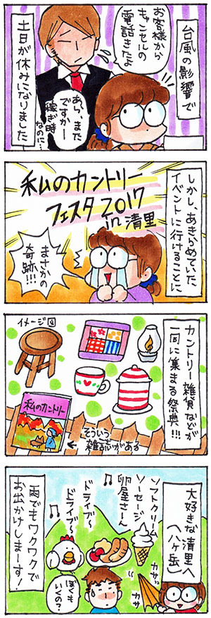 私のカントリーフェスタについての日記漫画