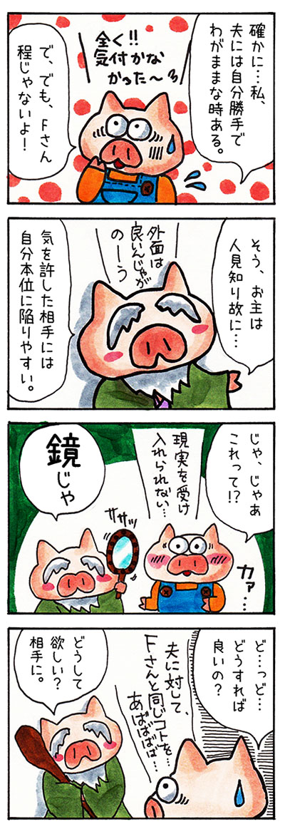 感情と鏡の法則についての漫画