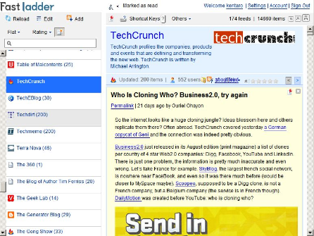 Introducing another Feed Reader: Fastladder
