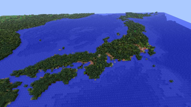 Minecraftで地球を再現出来るかな？その6 1/8,000 ワールドマップver0.2 - 蟻の実験工房（別館ラボ）