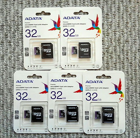 microSDカード 32GB 5枚セットの写真