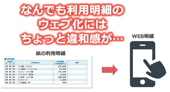 「利用明細のウェブ化・ペーパーレス化には違和感が…」のタイトル画像