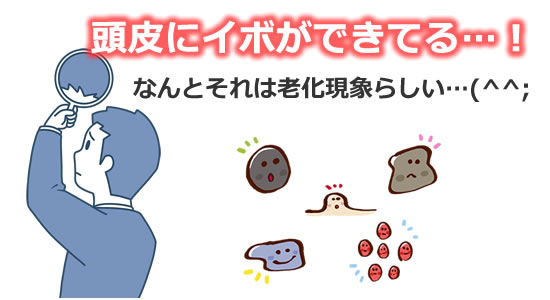 頭皮にできたイボのイメージ画像