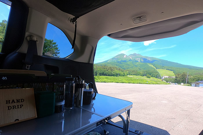 車中コーヒーの様子