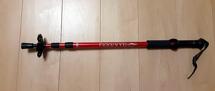 スノーバスケットを装着したトレッキングポール_02