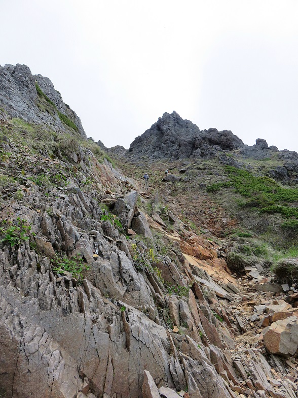 八ヶ岳キレット越えの核心部