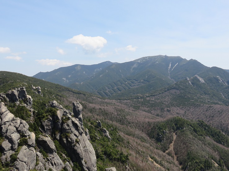 目指す金峰山