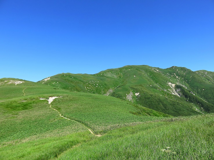 振り返っての以東岳